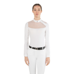 Ego7 - Polo de concours manches longues femme Nina blanc | - Ohlala
