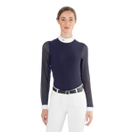 Ego7 - Polo de concours manches longues femme Rita marine | - Ohlala