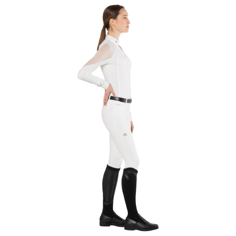 Ego7 - Damen-Turnierpoloshirt langarm Teresa weiß | - Ohlala