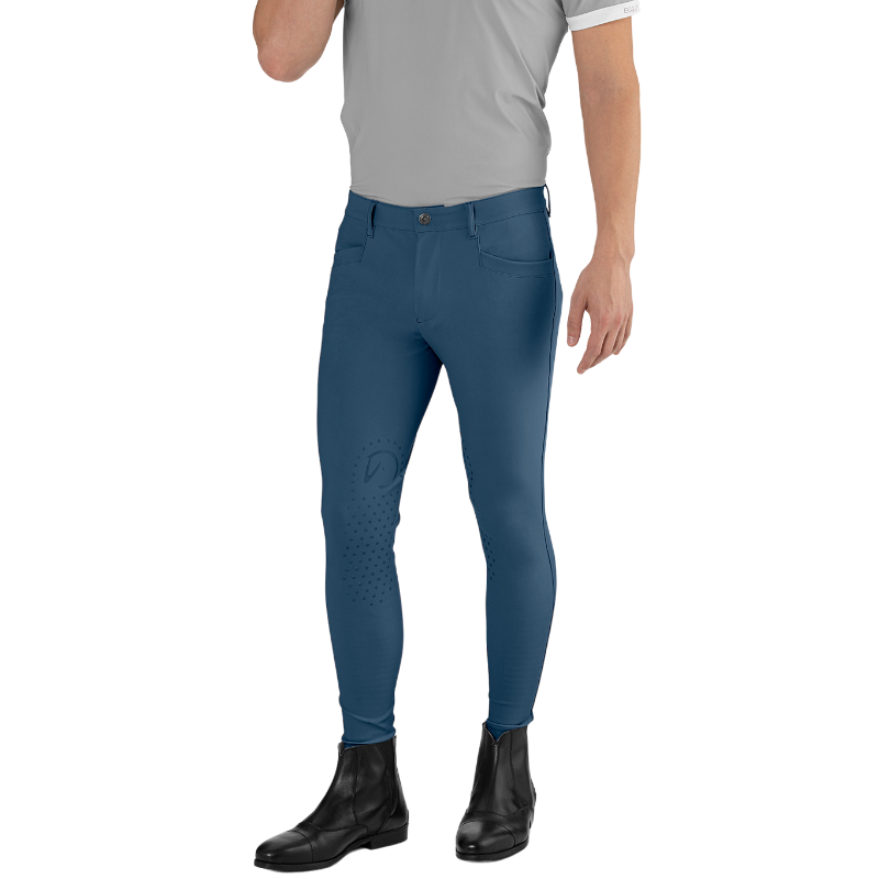 Ego7 - Men's Jumping EJ Avio Blue Riding Breeches | - Ohlala