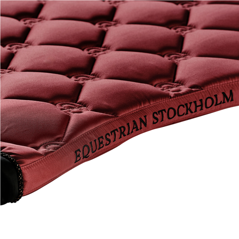 Equestrian Stockholm - Soft rouge dressage saddle pad | - Ohlala