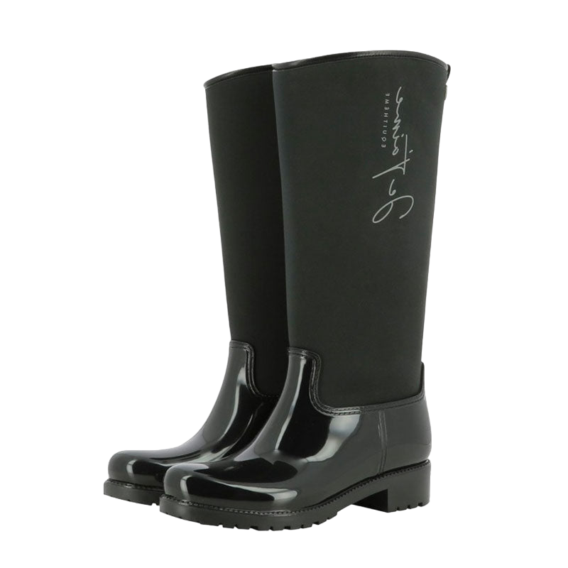 Equithème - Gummistiefel "Je t'aime" schwarz | - Ohlala