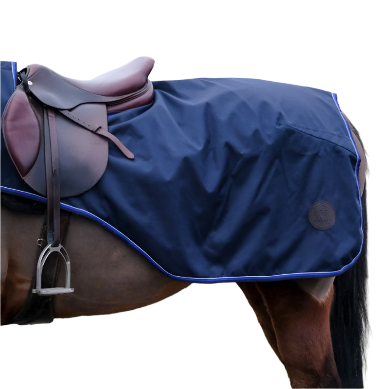 Equithème - Couvre-reins Classic 600D imperméable/ polaire marine 0g | - Ohlala