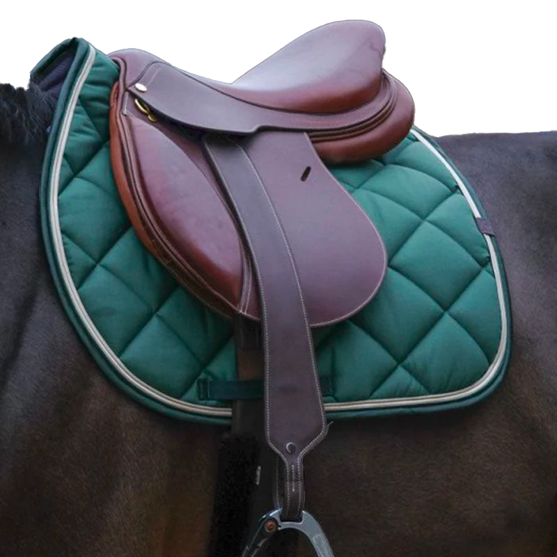 Equithème - Tapis de selle Classic vert foncé | - Ohlala