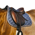 Equithème - Tapis de selle Khadi gris foncé | - Ohlala