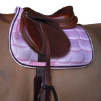 Equithème - Tapis de selle Satin rose clair | - Ohlala