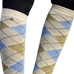 Equithème - Chaussettes d'équitation Argyle beige/ bleu ciel | - Ohlala