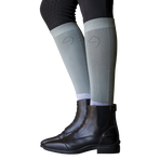 Equithème - Compet Je t'aime sage green/grey riding socks | - Ohlala