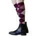 Equithème - Chaussettes d'équitation Argyle bordeaux/ vieux rose | - Ohlala