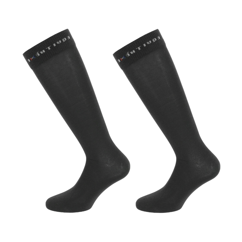 Equithème - Chaussettes d'équitation Classic anthracite (x1) | - Ohlala
