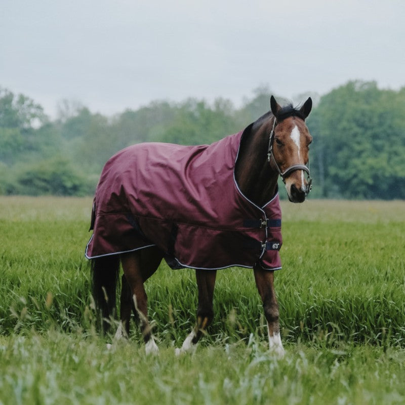 Equithème - Couverture d'extérieur Tyrex 1200D High Neck bordeaux 150g
