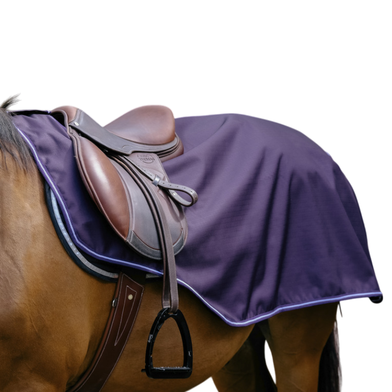Equithème - Couvre-reins polaire Tyrex 600D prune | - Ohlala