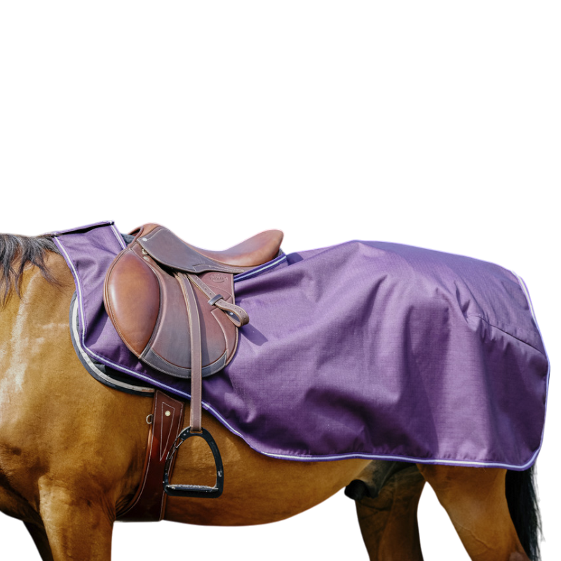 Equithème - Couvre-reins polaire Tyrex 600D prune | - Ohlala