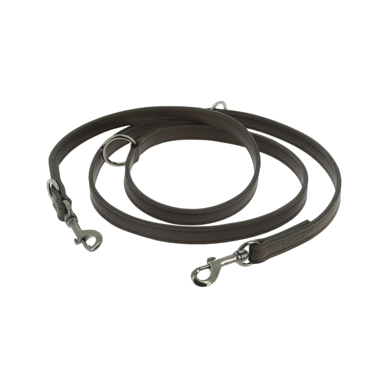 Equithème - Vortex Brown Dog Lead | - Ohlala