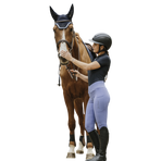 Equithème - Legging d'équitation femme Flora Je t'aime violet | - Ohlala