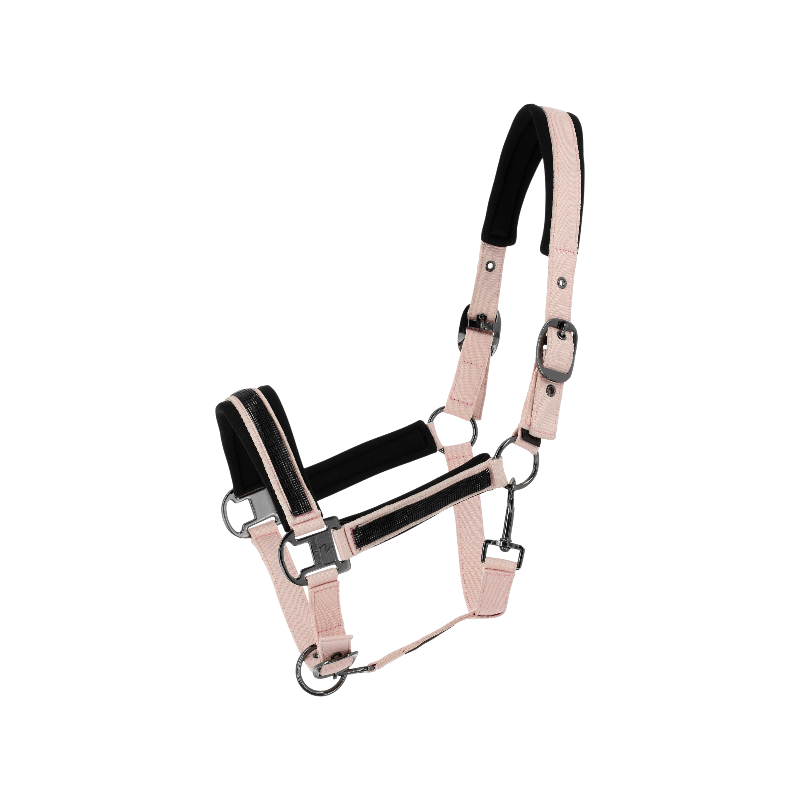 Equithème - Cavezza in nylon Strass rosa