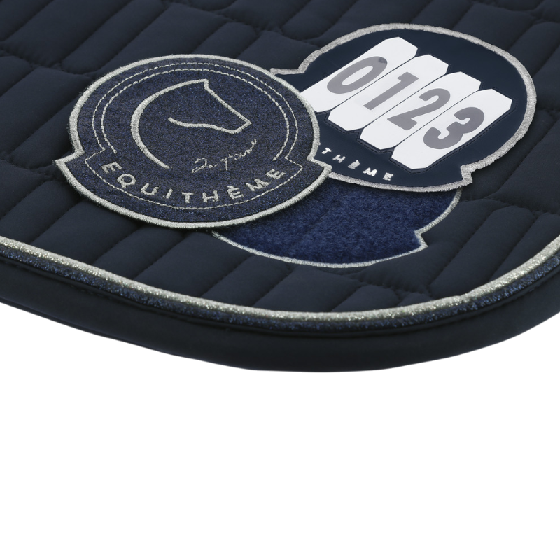 Equithème - Compet Je t'aime Navy Saddle Pad | - Ohlala