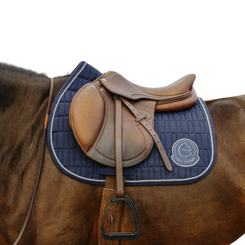 Equithème - Compet Je t'aime Navy Saddle Pad | - Ohlala