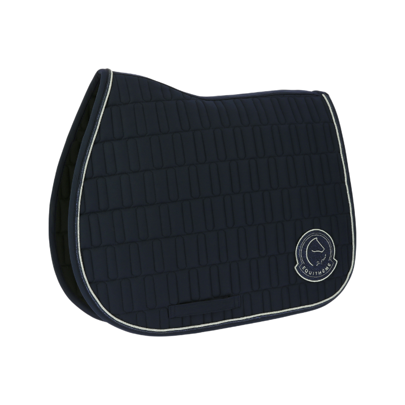 Equithème - Compet Je t'aime Navy Saddle Pad | - Ohlala