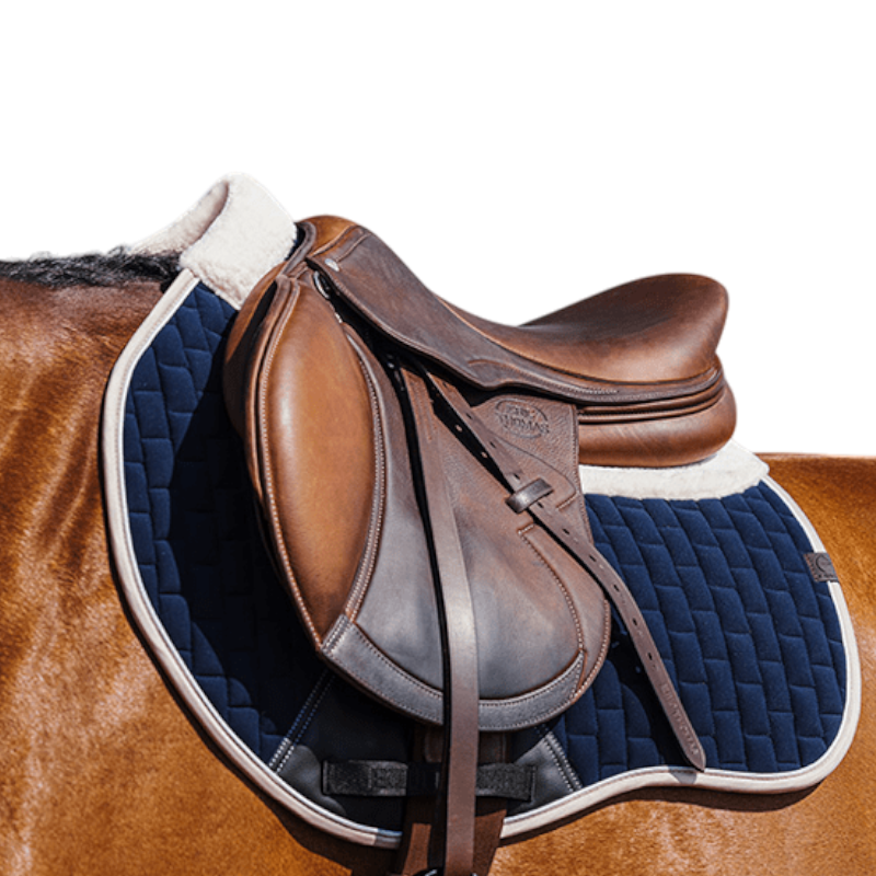 Equithème - Dinard navy saddle pad | - Ohlala