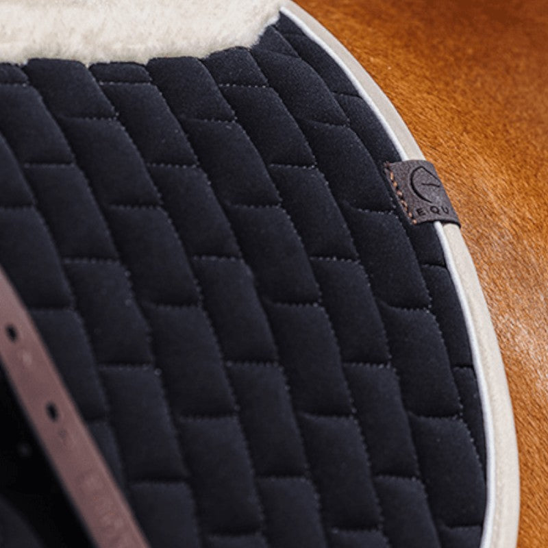 Equithème - Dinard black saddle pad | - Ohlala