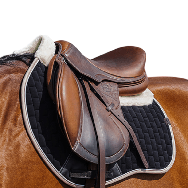Equithème - Dinard black saddle pad | - Ohlala