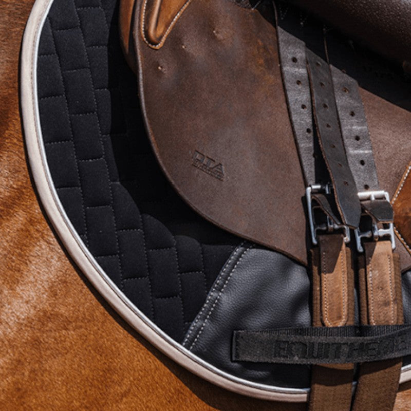 Equithème - Dinard black saddle pad | - Ohlala