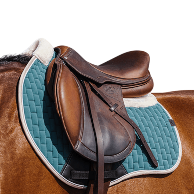 Equithème - Dinard Green Saddle Pad | - Ohlala