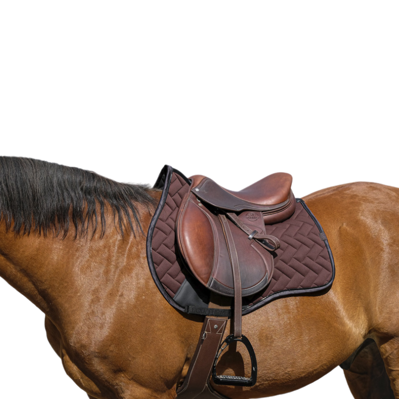 Equithème - Tapis de selle Impulsion marron