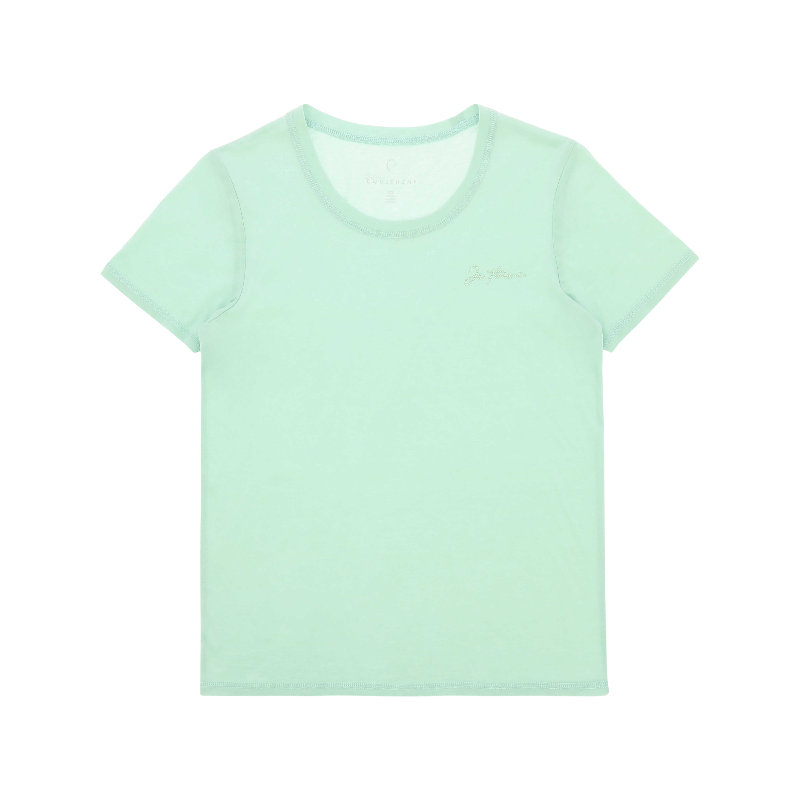 Equithème - T-shirt z krótkim rękawem junior Bonnie Je t'aime menthe