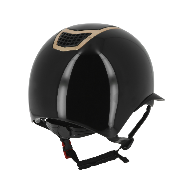 Equithème - Casque Airy LM noir brillant/ rose gold | - Ohlala