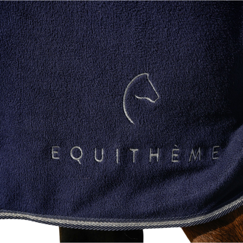 Equithème - EK-Glitter navy fleece rug