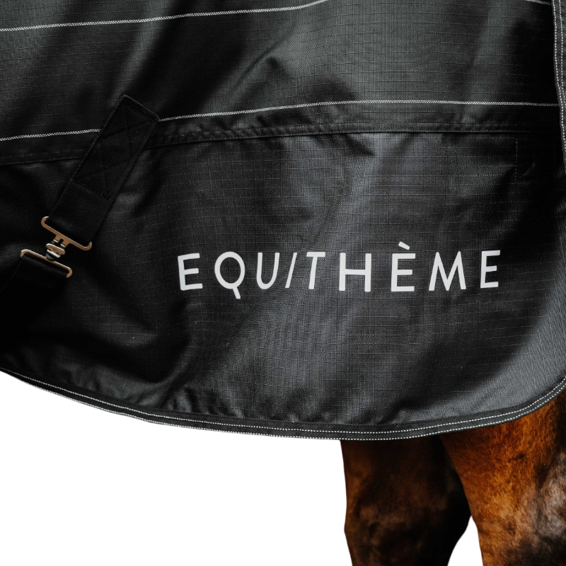 Equithème - Tyrex Lumin 600D ブラック 100g 放牧用馬着
