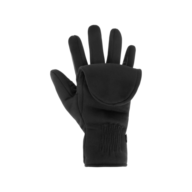 Equithème - Guantes híbridos convertibles en manoplas negros