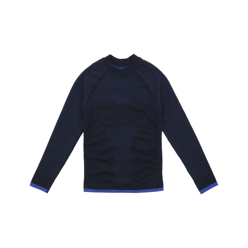 Equithème - Women's Seamless Marie Long Sleeve T-Shirt Navy | - Ohlala
