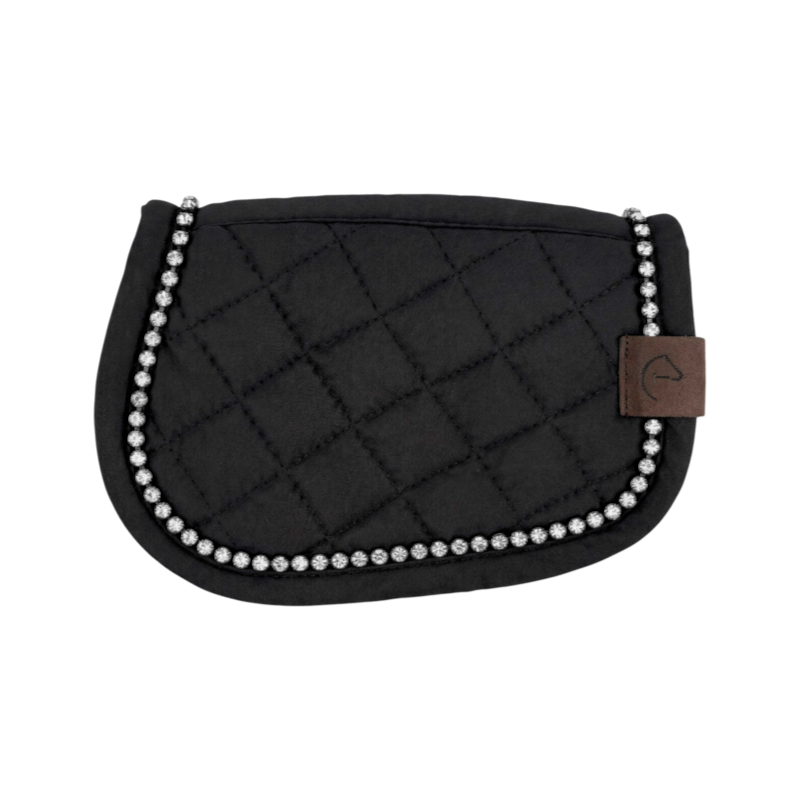 Equithème - Mantilha de sela para mini pónei preto glitter