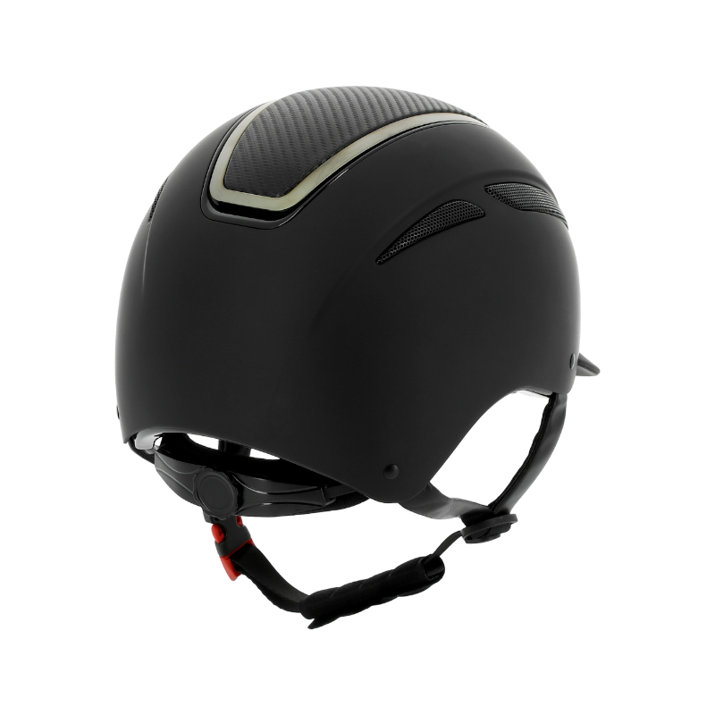 Equithème - Casque d'équitation Agris noir chrome carbone | - Ohlala