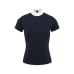 Equithème - Women's short-sleeve competition polo Funza navy | - Ohlala