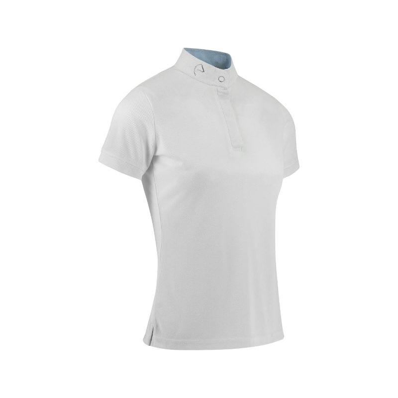 Equithème - Polo de competición de manga corta mujer Mesh Betty blanco | - Ohlala