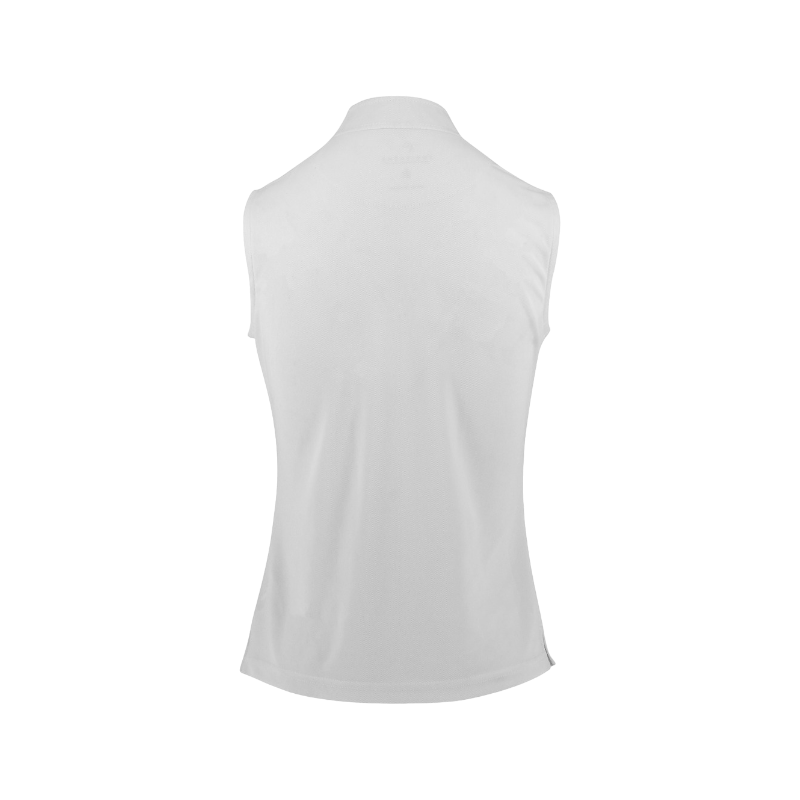 Equithème - Polo de concours sans manches mesh femme Molly blanc | - Ohlala