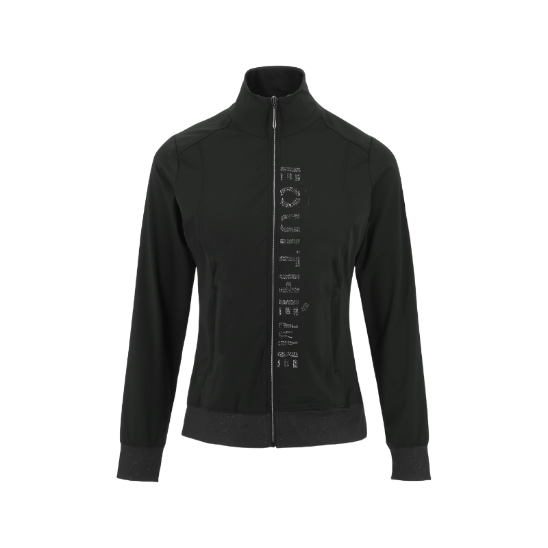 Equithème - Women's long-sleeve jacket Charlene "Je t'aime" edition anthracite grey | - Ohlala