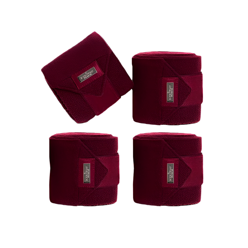 Equestrian Stockholm - Bandes de polo Bordeaux (x4) | - Ohlala