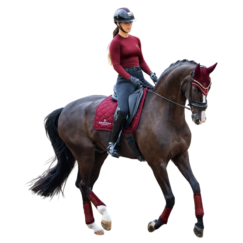Equestrian Stockholm - Dressage pad Line bordeaux | - Ohlala