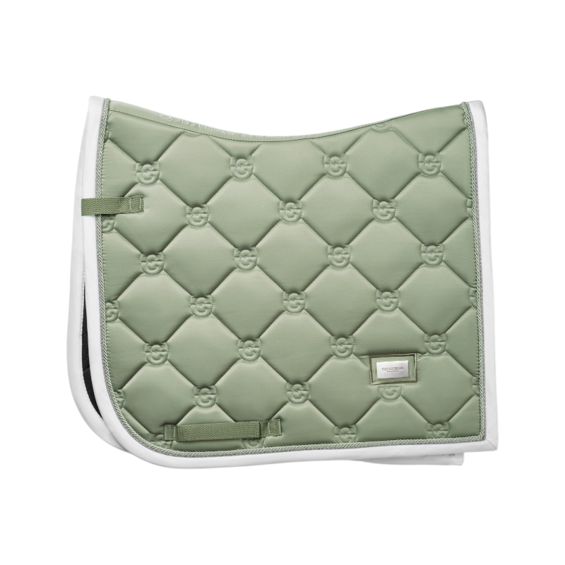 Equestrian Stockholm - Dressage saddle pad Pastel pistachio white | - Ohlala