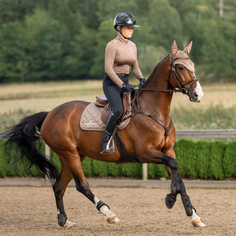Equestrian Stockholm - Tapis de selle Line champagne | - Ohlala