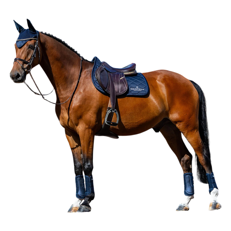 Equestrian Stockholm - Tapis de selle Line midnight blue | - Ohlala