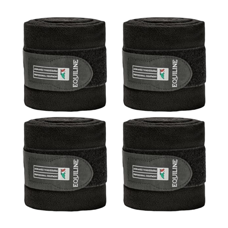 Equiline - Fasce da polo nere (x4) | - Ohlala