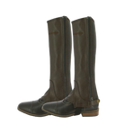 Equithème - Mini-chaps cuir brun | - Ohlala