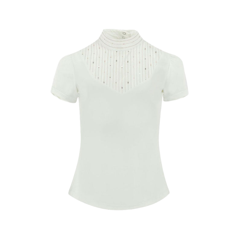 Equithème - Dames poloshirt korte mouwen Vilamoura wit | - Ohlala