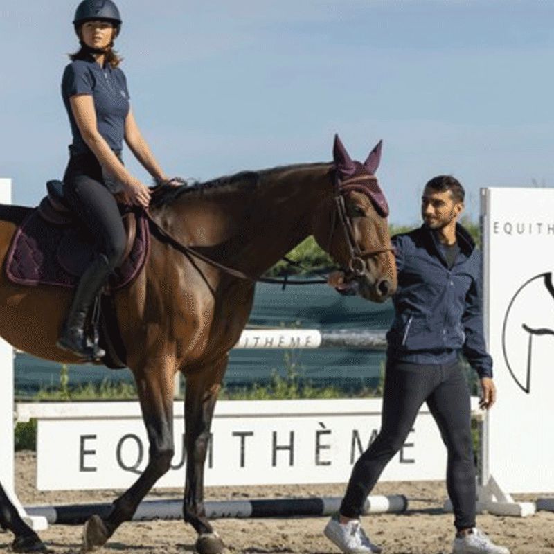 Equithème - Hugo men's waterproof jacket navy | - Ohlala